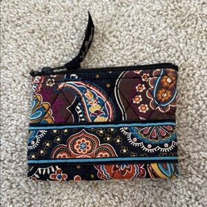 Vera Bradley Paisley Coin Case - Brown and Blue